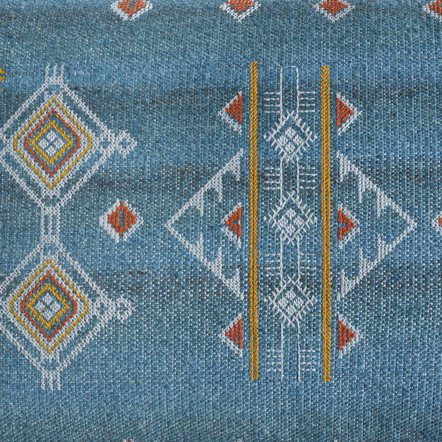 Eyal Rustic Blue Geometric Accent Pillow - Clearance