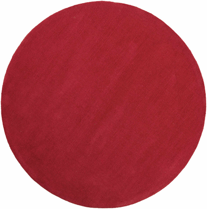 Brockton Solid Wool Crimson Red Area Rug - Clearance