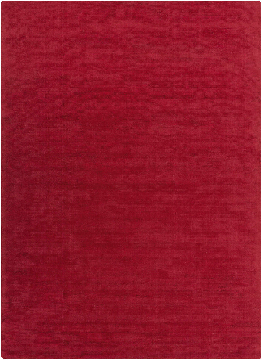 Brockton Solid Wool Crimson Red Area Rug - Clearance