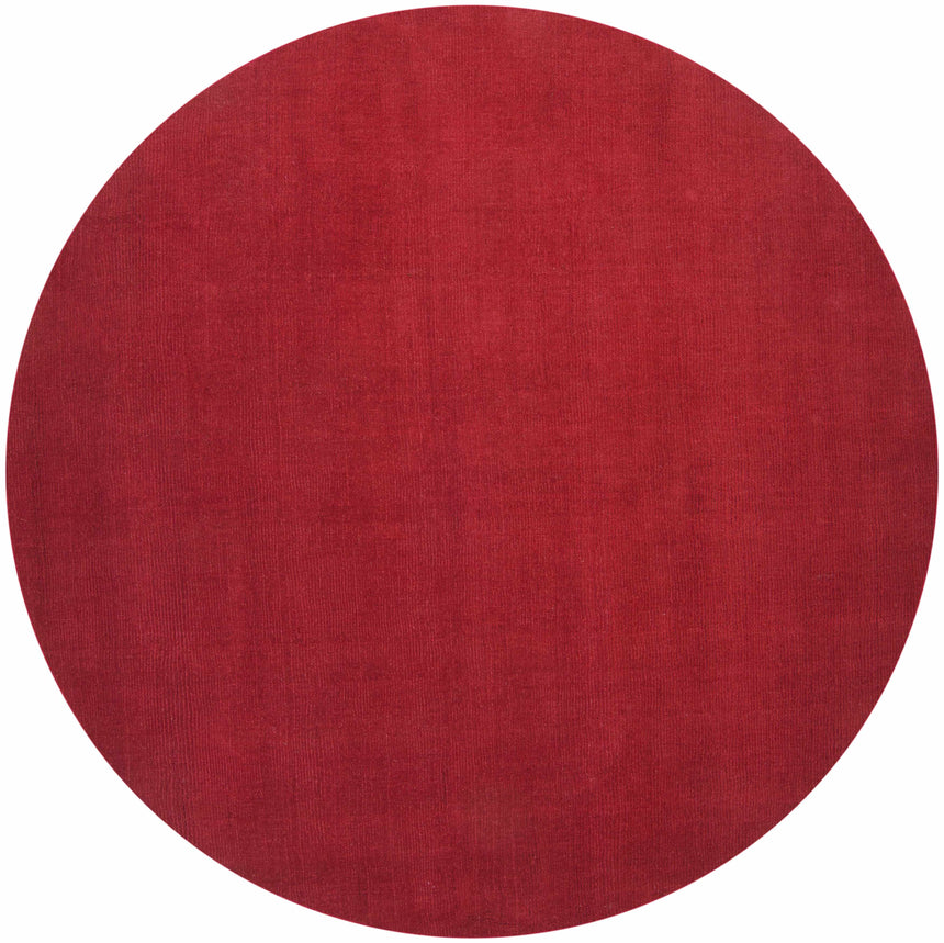Brockton Solid Wool Crimson Red Area Rug - Clearance