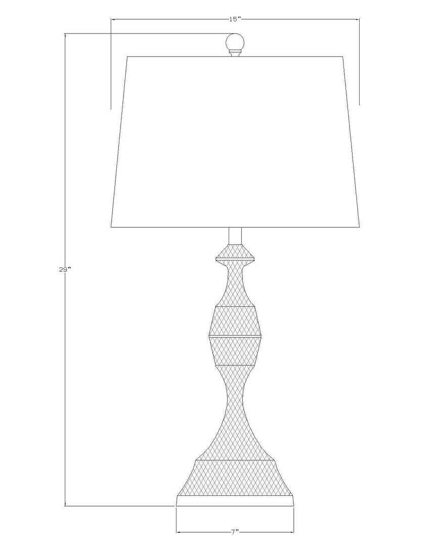 Oberkirch Black Metallic Table Lamp - Clearance