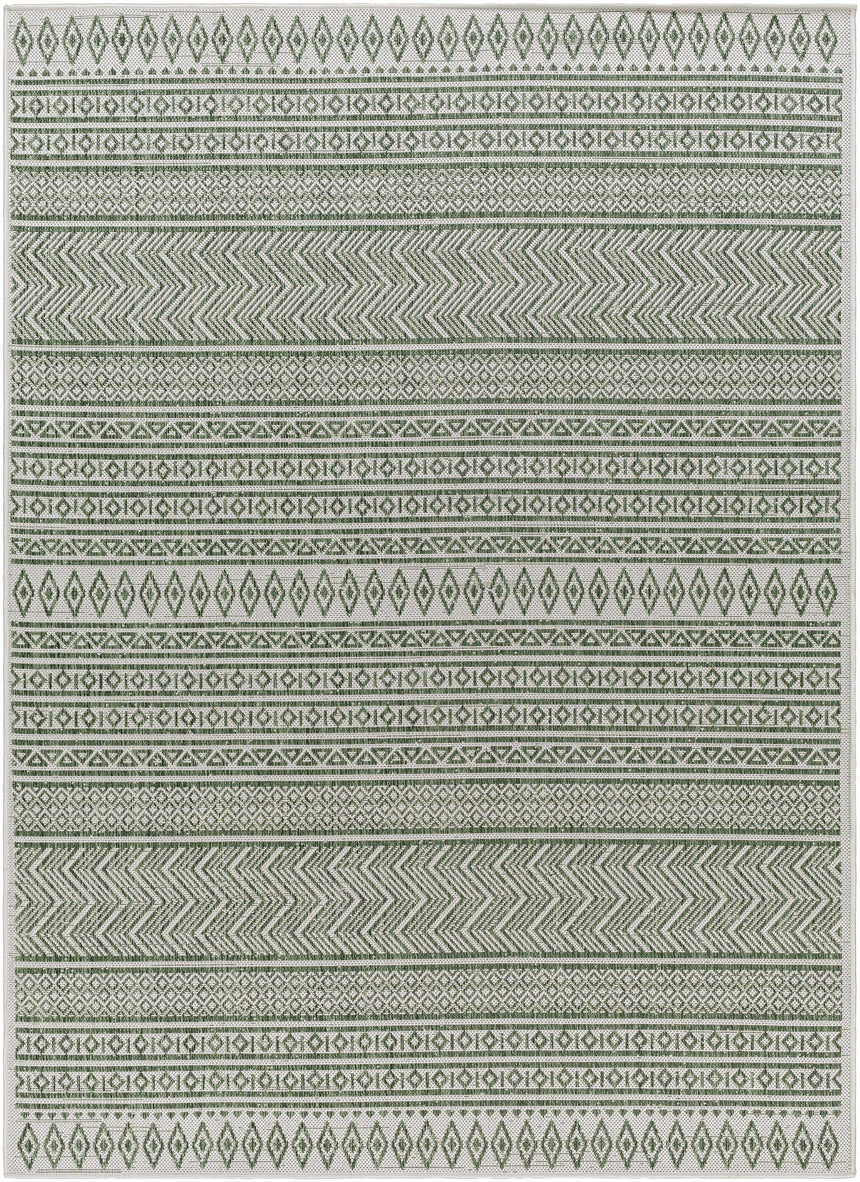 Madras Natural Gray Green All Over Performance Area Rug