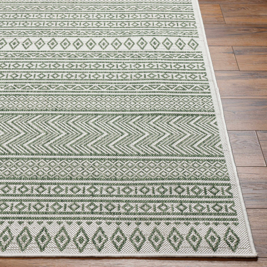 Madras Natural Gray Green All Over Performance Area Rug