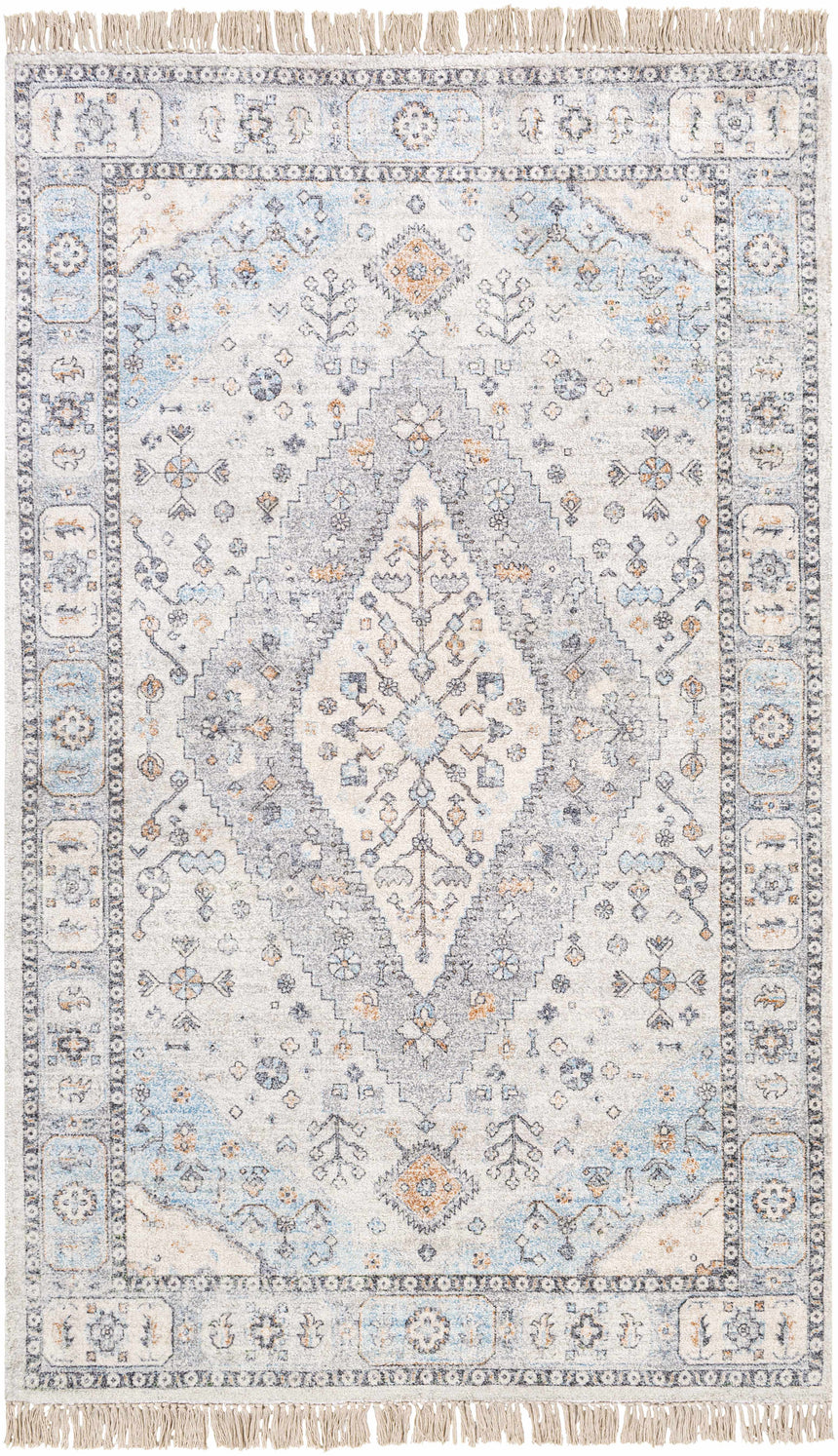 Fernhurst Distressed Beige Viscose&Cotton Rug - Clearance