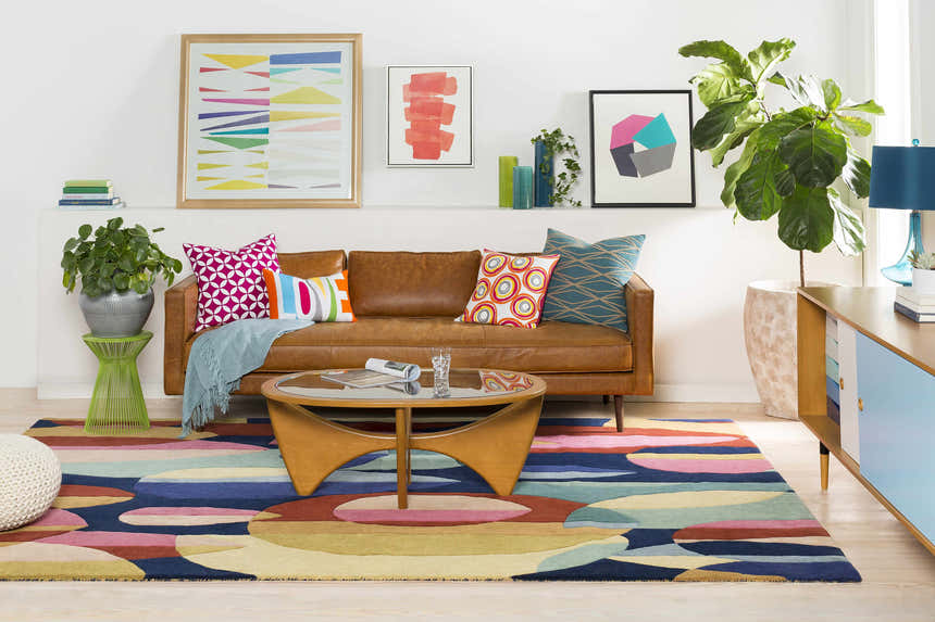 Allawah Multicolor Circles Throw Pillow - Clearance