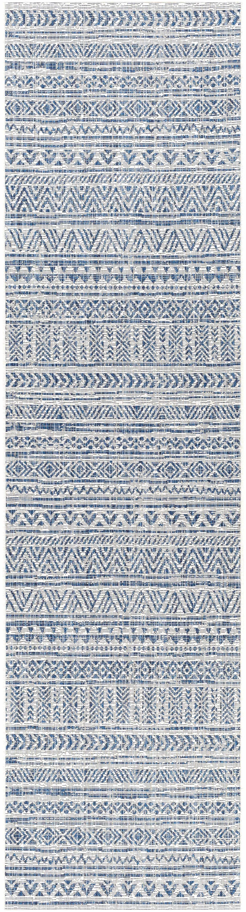 Novato Navy All Over Pattern Performance Rug