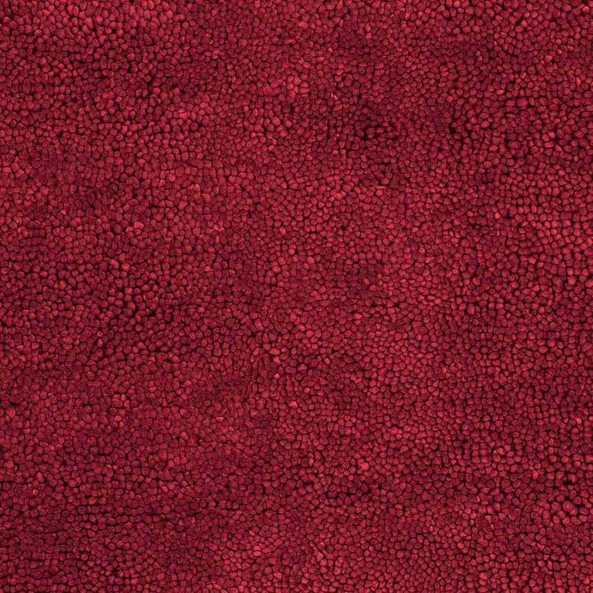 Close-up of the Frederika Solid Dark Red Wool Shag Rug showing its dense, textured pile. Swatch