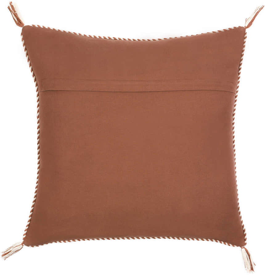Brunel Brown Subtle Woven Stripe Cottage Country Cotton Accent Pillow - Clearance
