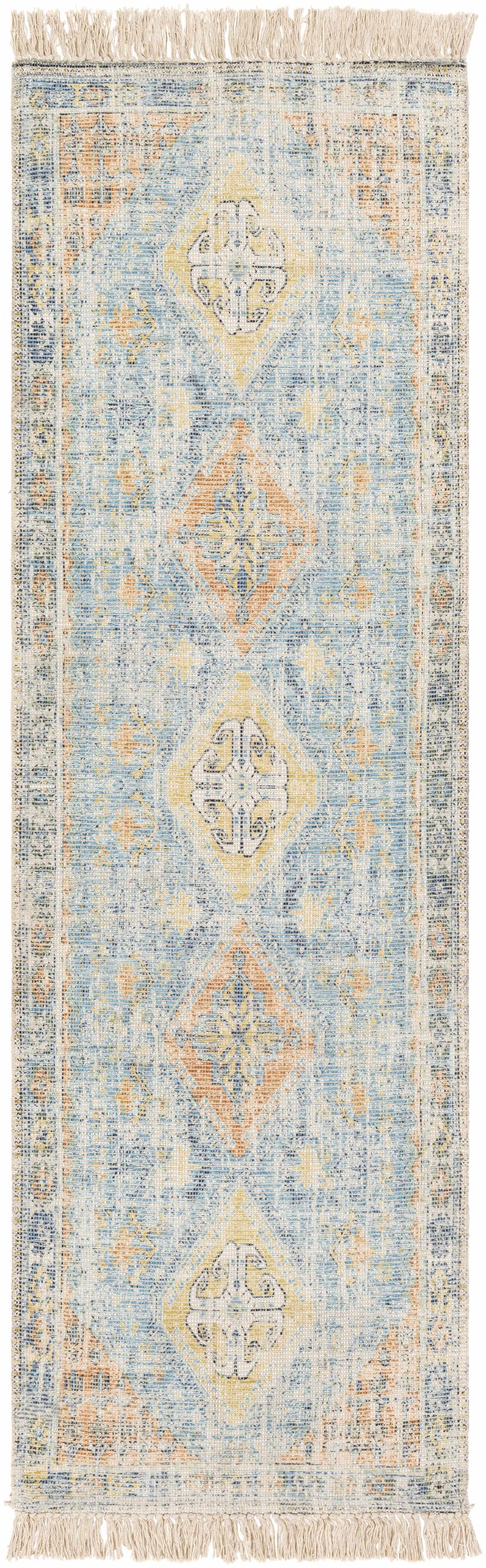 Foraker Aqua/Mustard/Orange Cotton Rug - Clearance