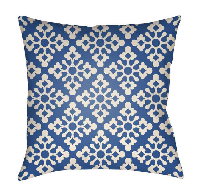 Giyani Blue Geometric Accent Outdoor Pillow