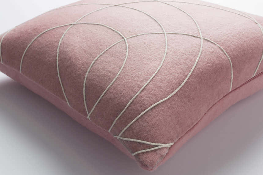 Glenorchy Blush Pink Swirl Accent Pillow - Clearance