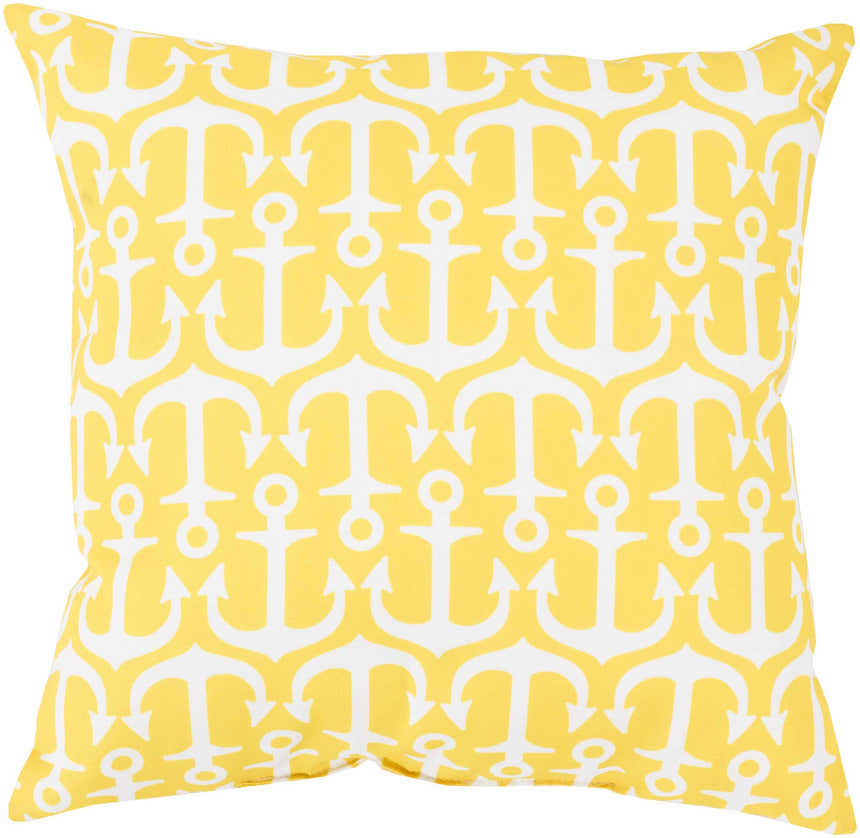 Guintubhan Yellow Anchor Pattern Accent Outdoor Pillow