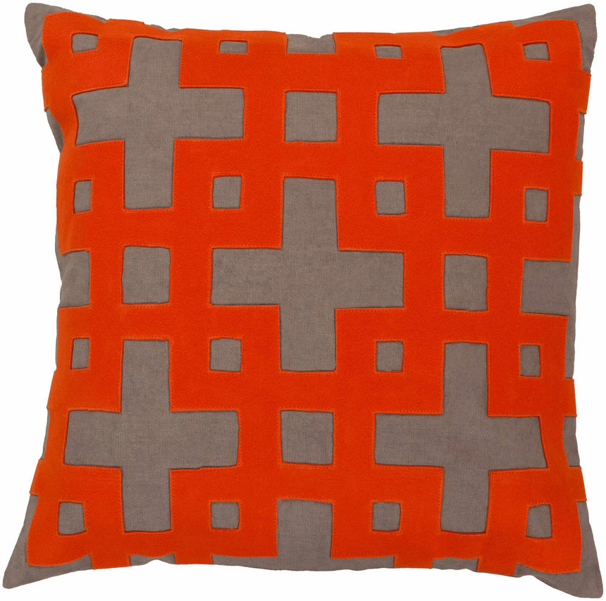 Godmanchester Orange Geometric Accent Pillow - Clearance
