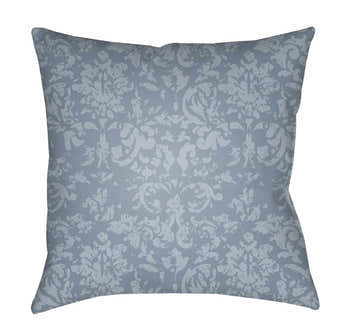Greilickville Blue Damask Outdoor Throw Pillow