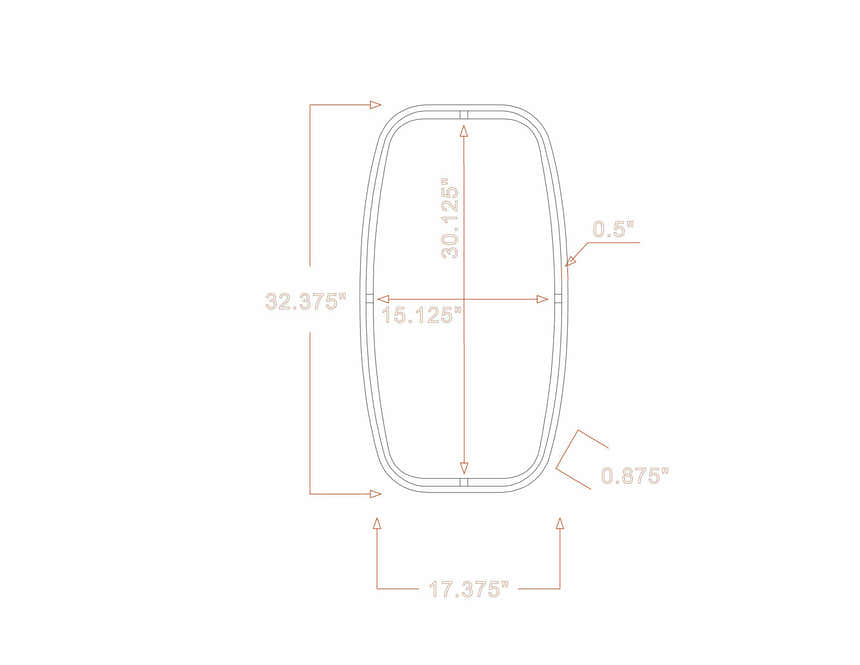 Gautampura Carved Metal Rectangular Mirror - Clearance