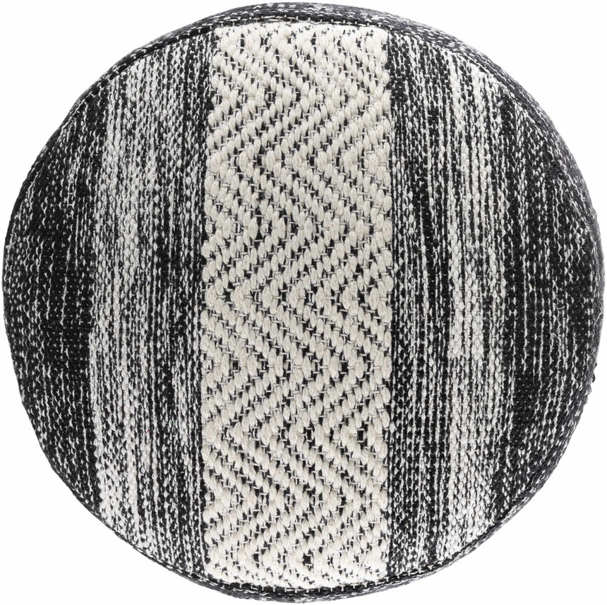 Gunnislake Knitted Black Cotton Pouf