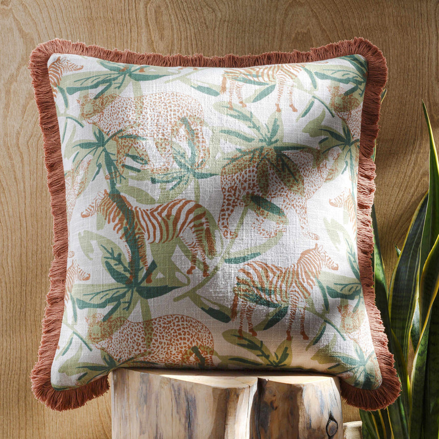 Guri Safari Print Cotton Throw Pillow - Clearance