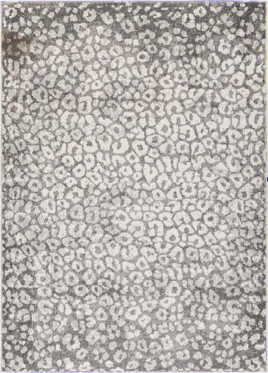 Gray Hubbardsville Leopard Print Area Rug - Clearance