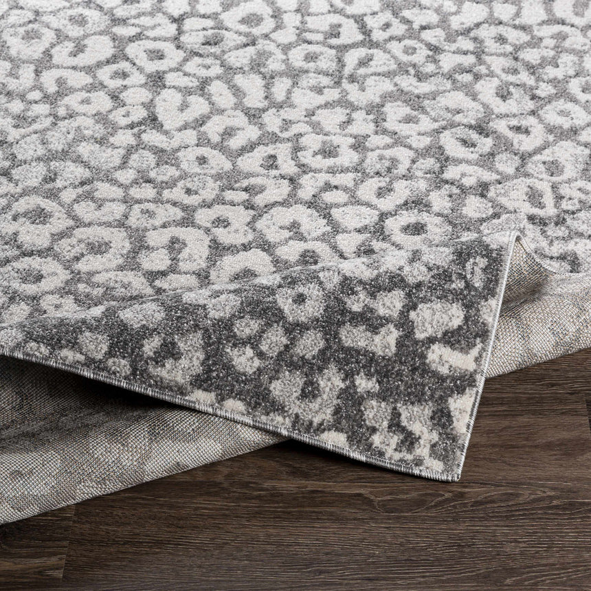 Gray Hubbardsville Leopard Print Area Rug - Clearance