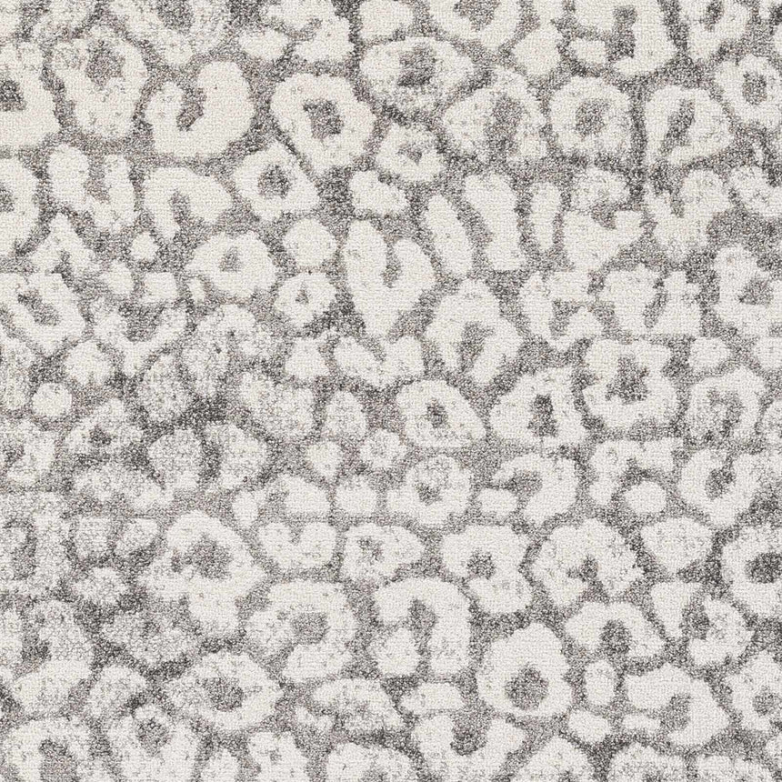 Gray Hubbardsville Leopard Print Area Rug - Clearance