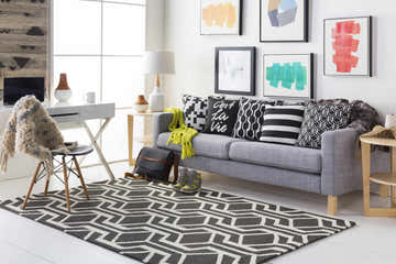 Dyersburg Black&White Geometric Accent Pillow - Clearance