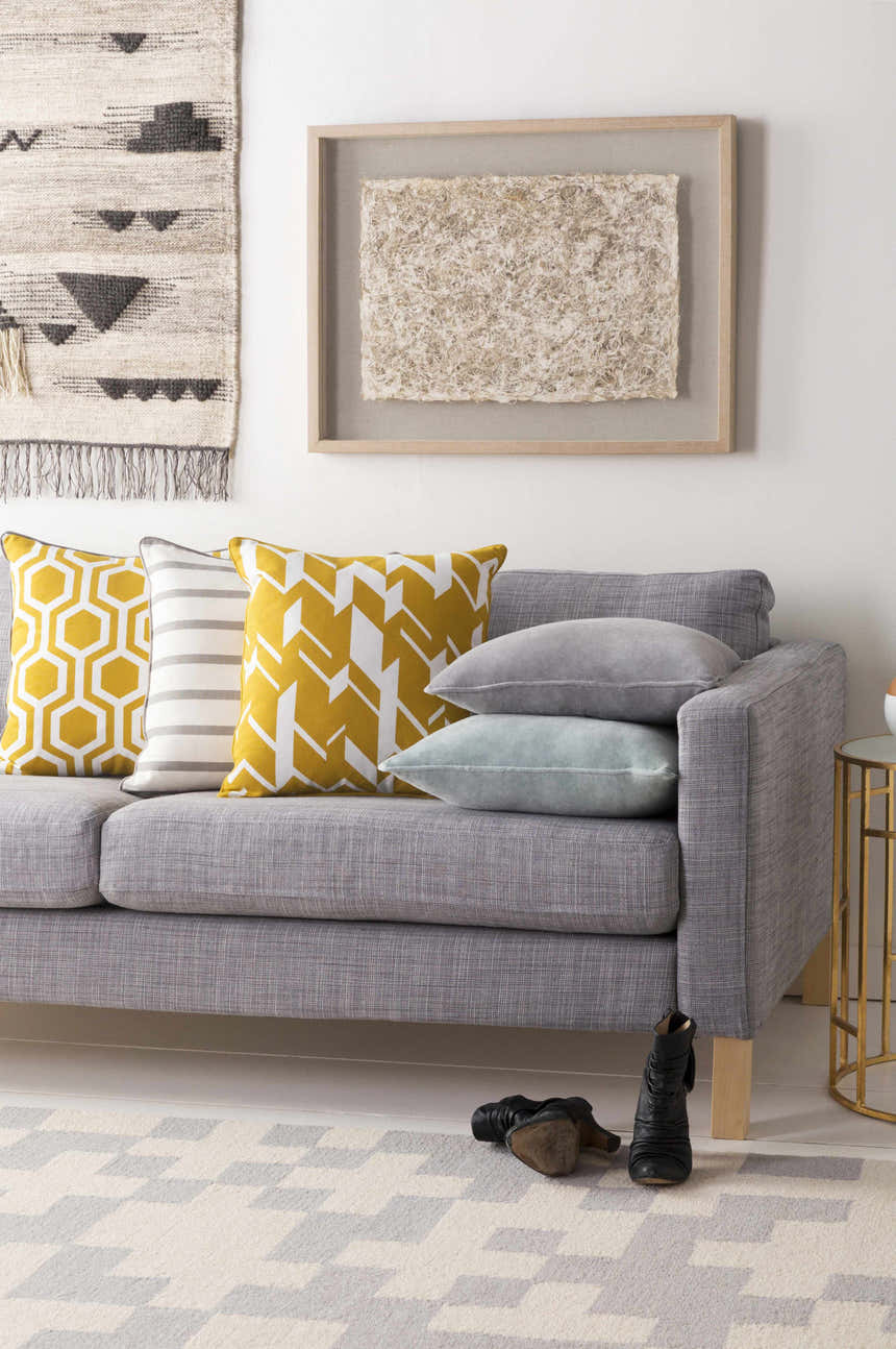 Pearlington Yellow Honeycomb Accent Pillow - Clearance