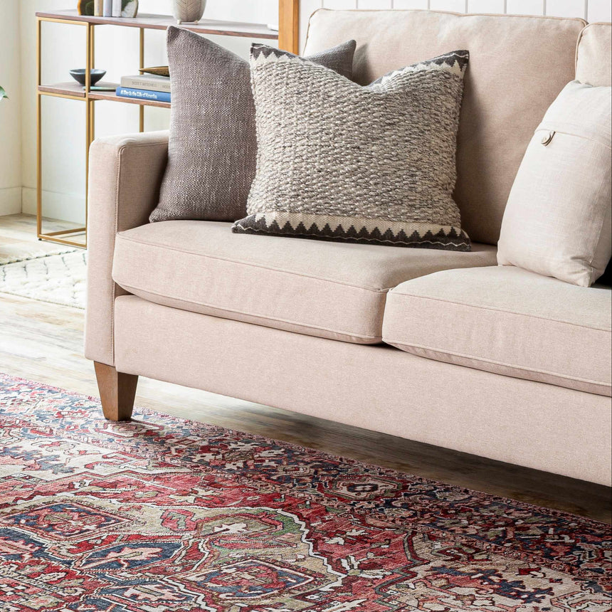 Maywood Cream Wool&Cotton Throw Pillow