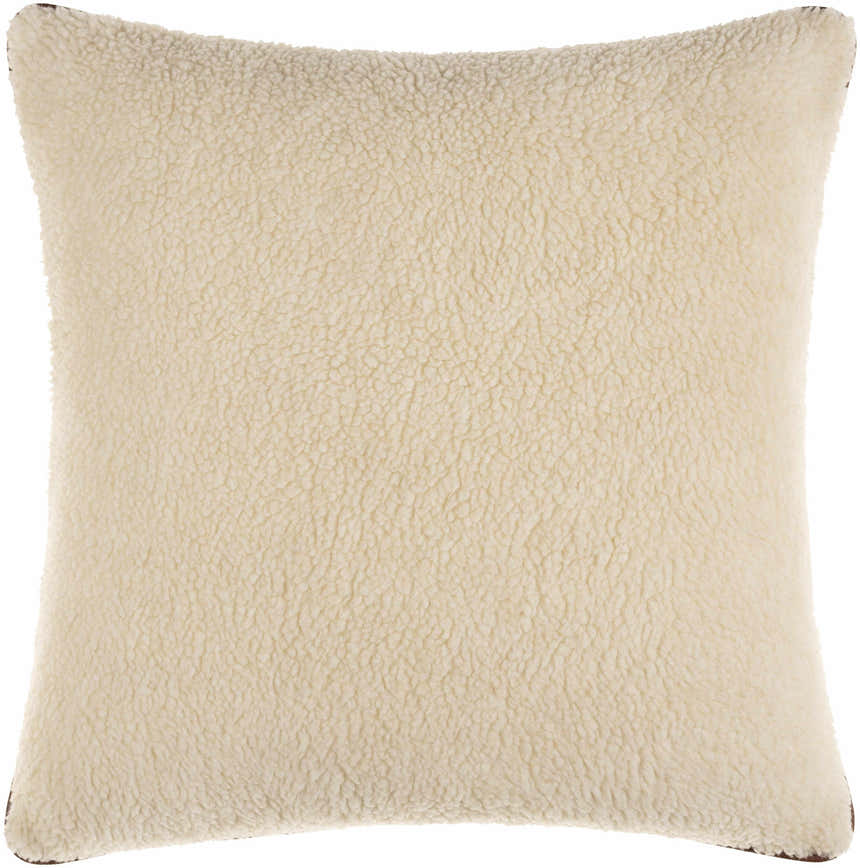 Kadirli Cream Faux Fur Pillow - Clearance