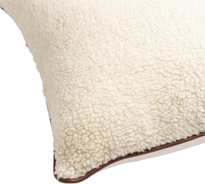 Kadirli Cream Faux Fur Pillow - Clearance