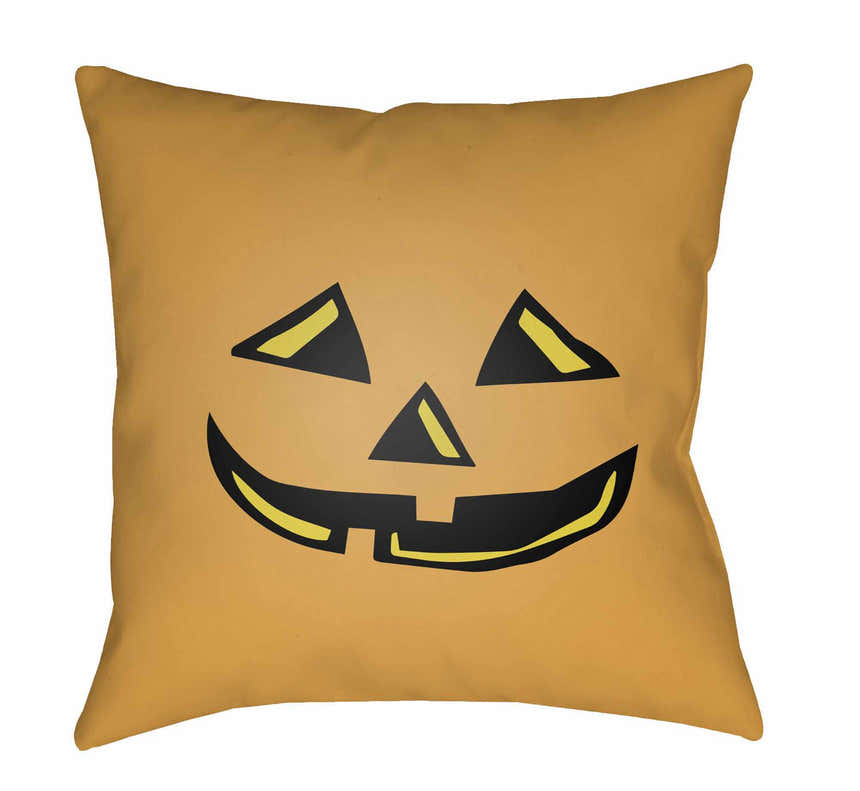 Halloween Pumpkin Orange Outdoor Throw Pillow