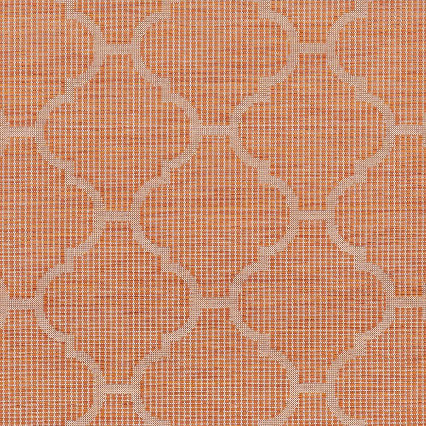 Unique Outdoor Trellis Area Rug, Rust Red - Clearance