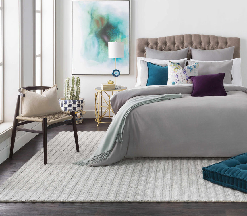 Eugene Dark Purple Square Throw Pillow