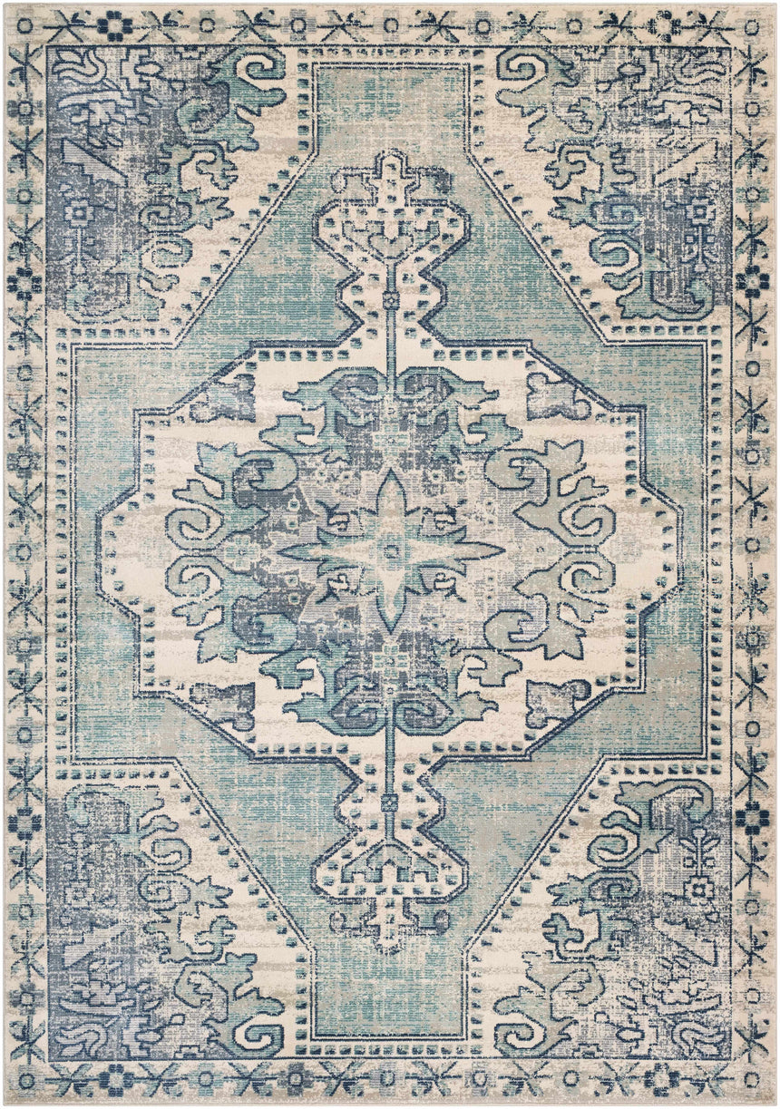 Kenmare Blue Medallion Rug - Clearance