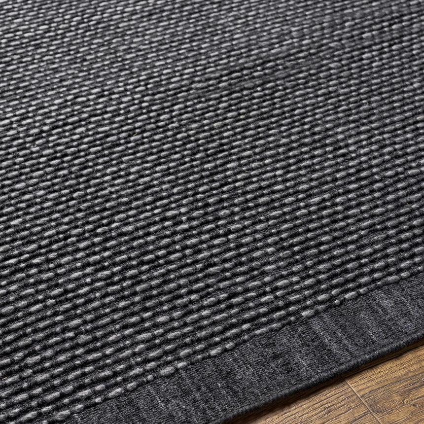 Yong Hand Loomed Charcoal Indoor & Outdoor Rug - Clearance