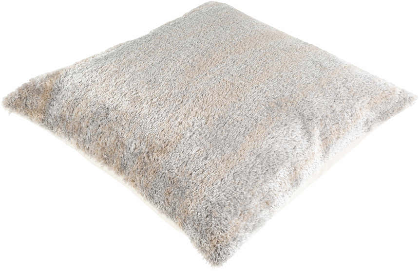 Kinnear Plush Gray&Beige Throw Pillow - Clearance