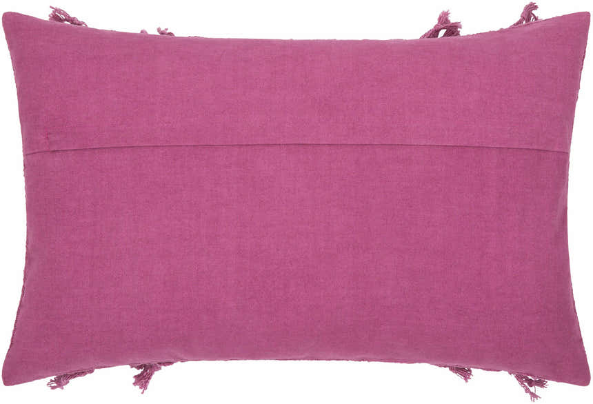 Kiamba Mauve Textured Fringe Throw Pillow - Clearance
