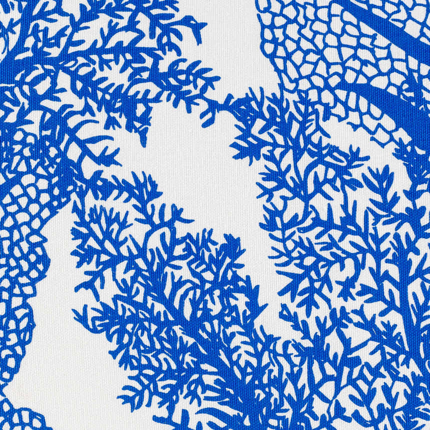 Kingsteignton Blue Coral Pattern Throw Pillow - Clearance