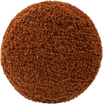 Kamarpukur Light Brown Knitted Gray Cotton Pouf