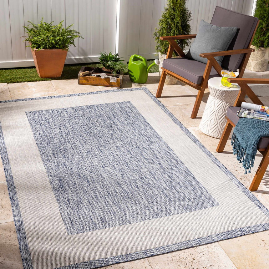 Kiah Blue Indoor & Outdoor Rug - Clearance