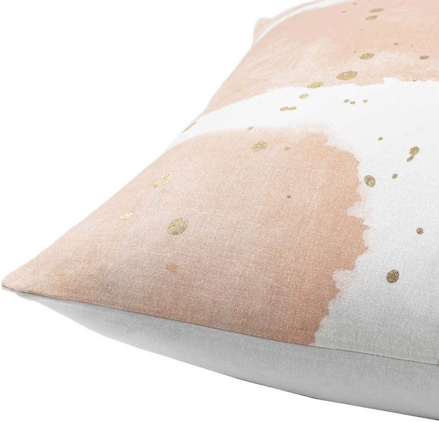 Kuanos Peach Splash Art Throw Pillow - Clearance