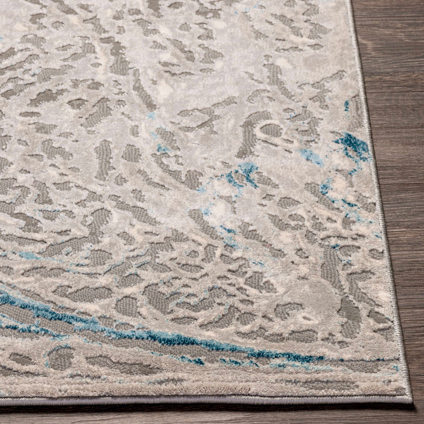 Lambton Blue Marble Area Rug - Clearance