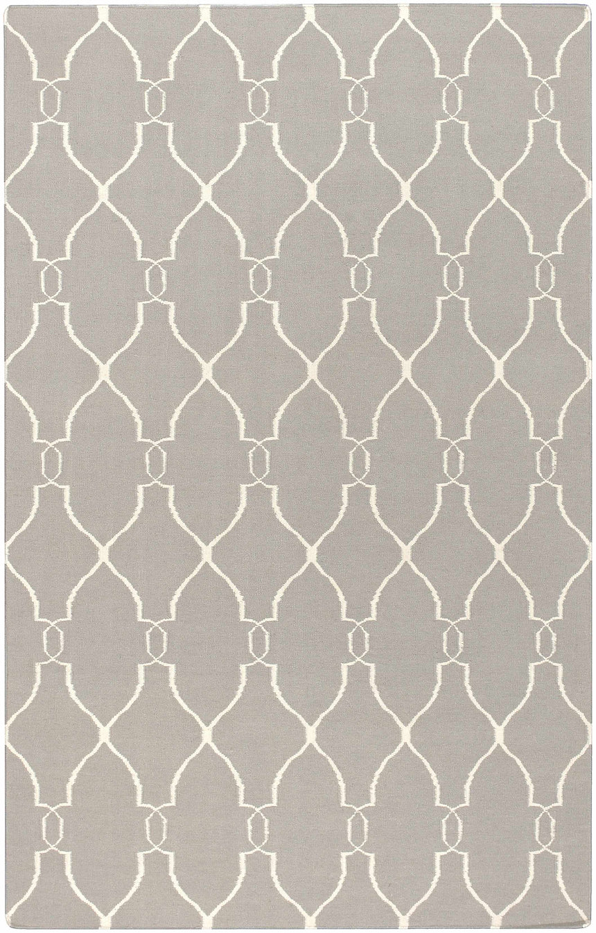 Lamy Beige Trellis Wool Rug - Clearance