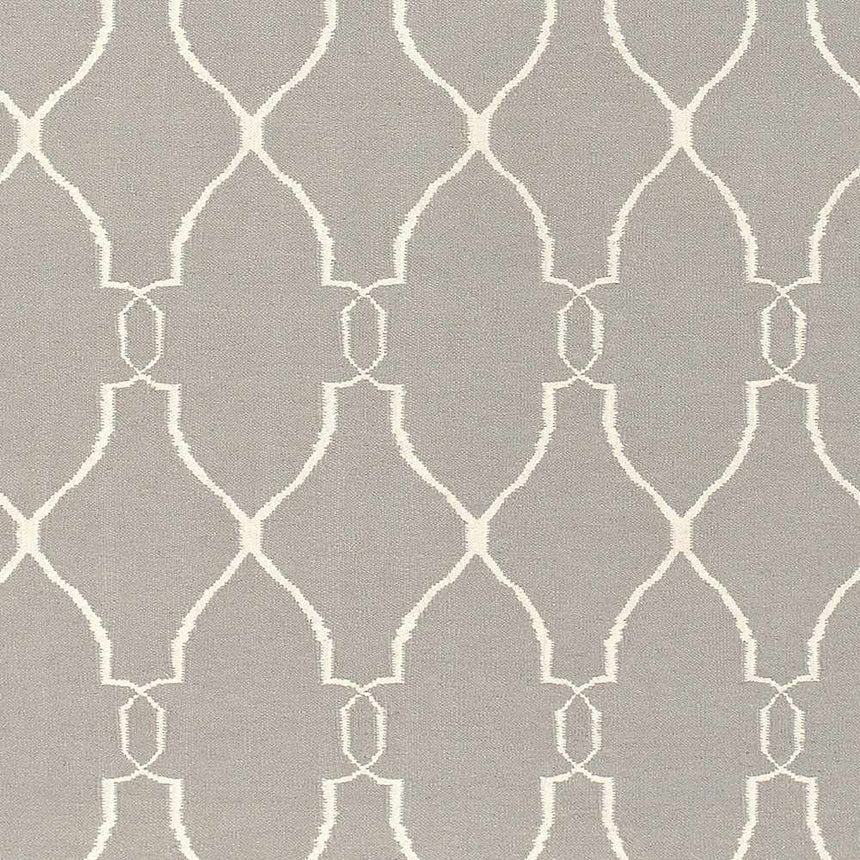 Lamy Beige Trellis Wool Rug - Clearance