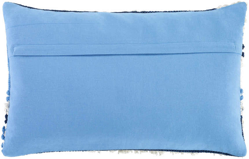 Lacaron Blue Chevron Fringe Lumbar Pillow - Clearance