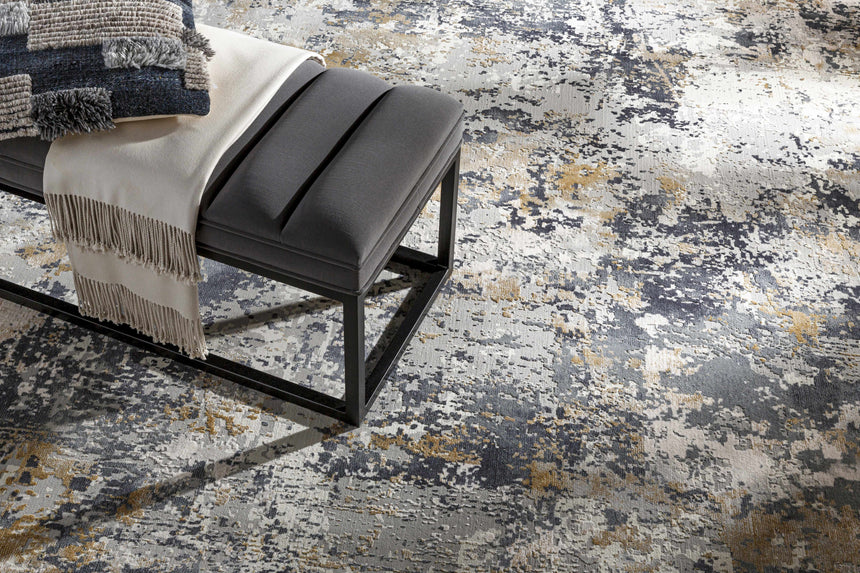 Lenzburg Faux Silk Abstract Rug