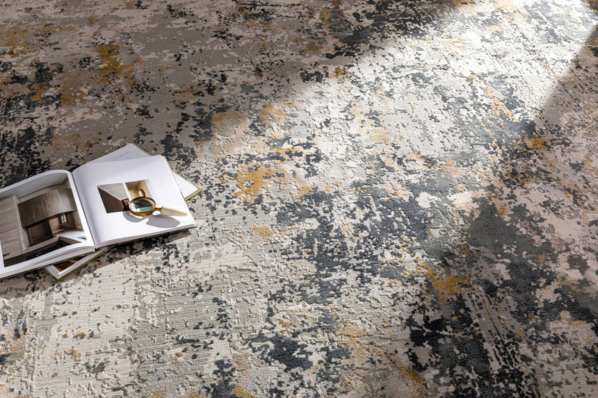 Lenzburg Faux Silk Abstract Rug