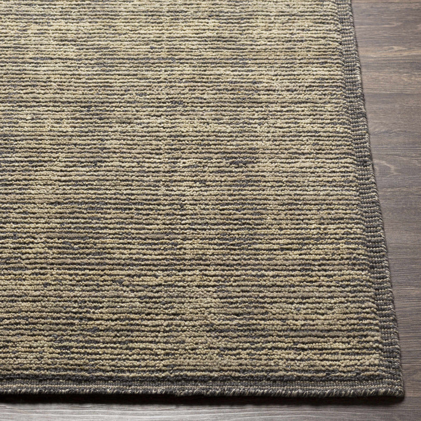 Libagon Beige Striped Wool Area Rug - Clearance