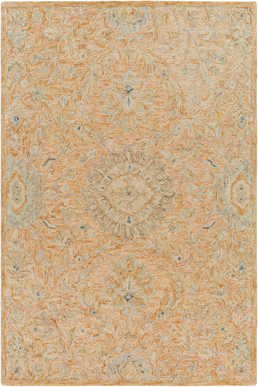 Lonoy 2x3 Small Coral Wool Carpet - Clearance