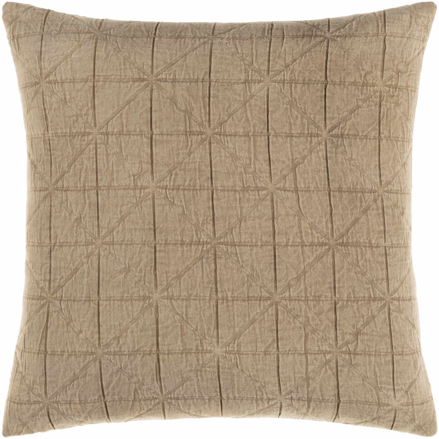 Lisa Beige Square Throw Pillow