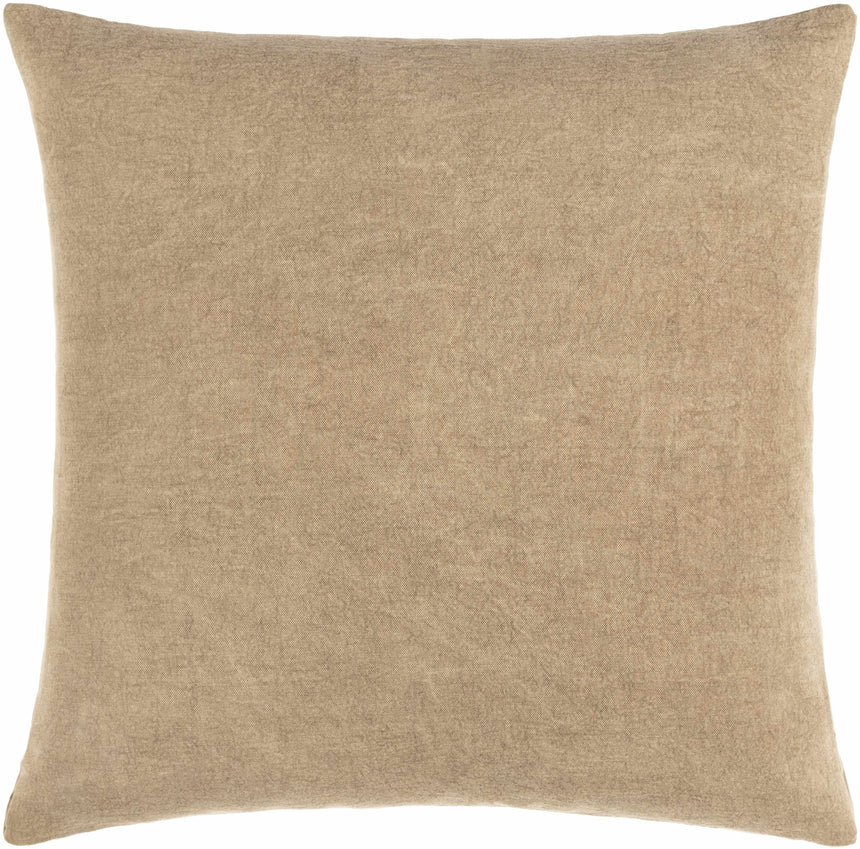 Lisa Beige Square Throw Pillow